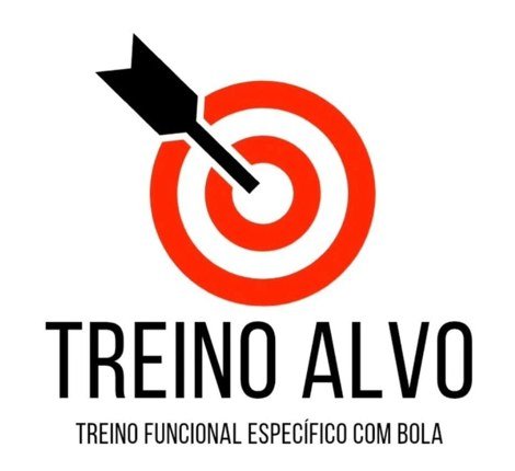 Logo Treino Alvo: alvo vermelho com flecha preta no centro